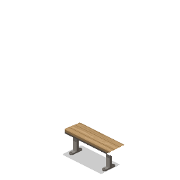 Backless Wooden Bench