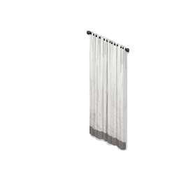 Long White Curtain