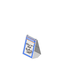Fossoil Out of Gas Sign