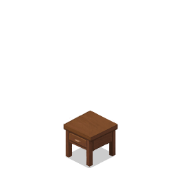 Small Cinnamon Table with Drawer