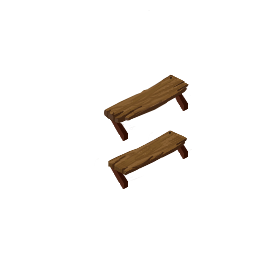 Wood Shelves Double Lvl 1