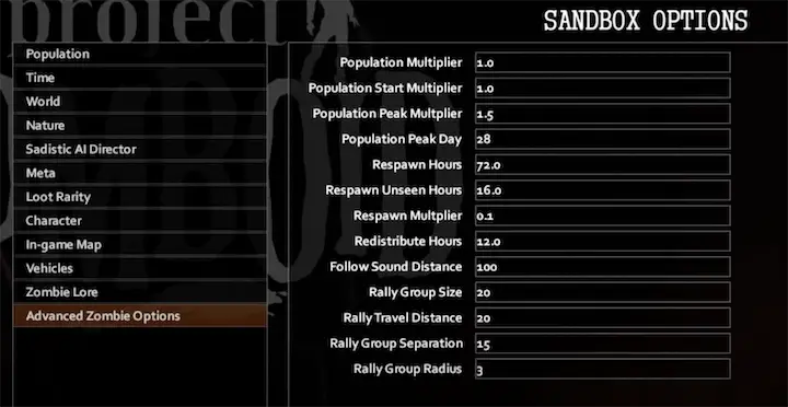 Respawn Settings