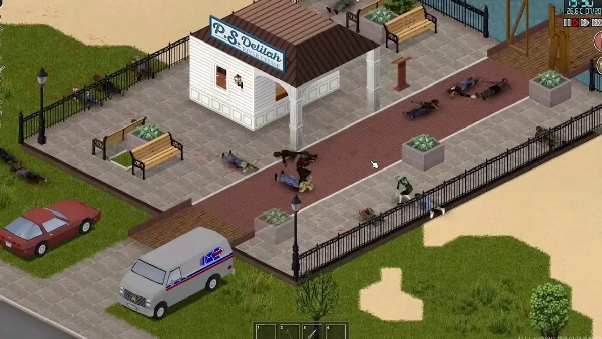 A screenshot of Project Zomboid showcasing the new features in Build 42